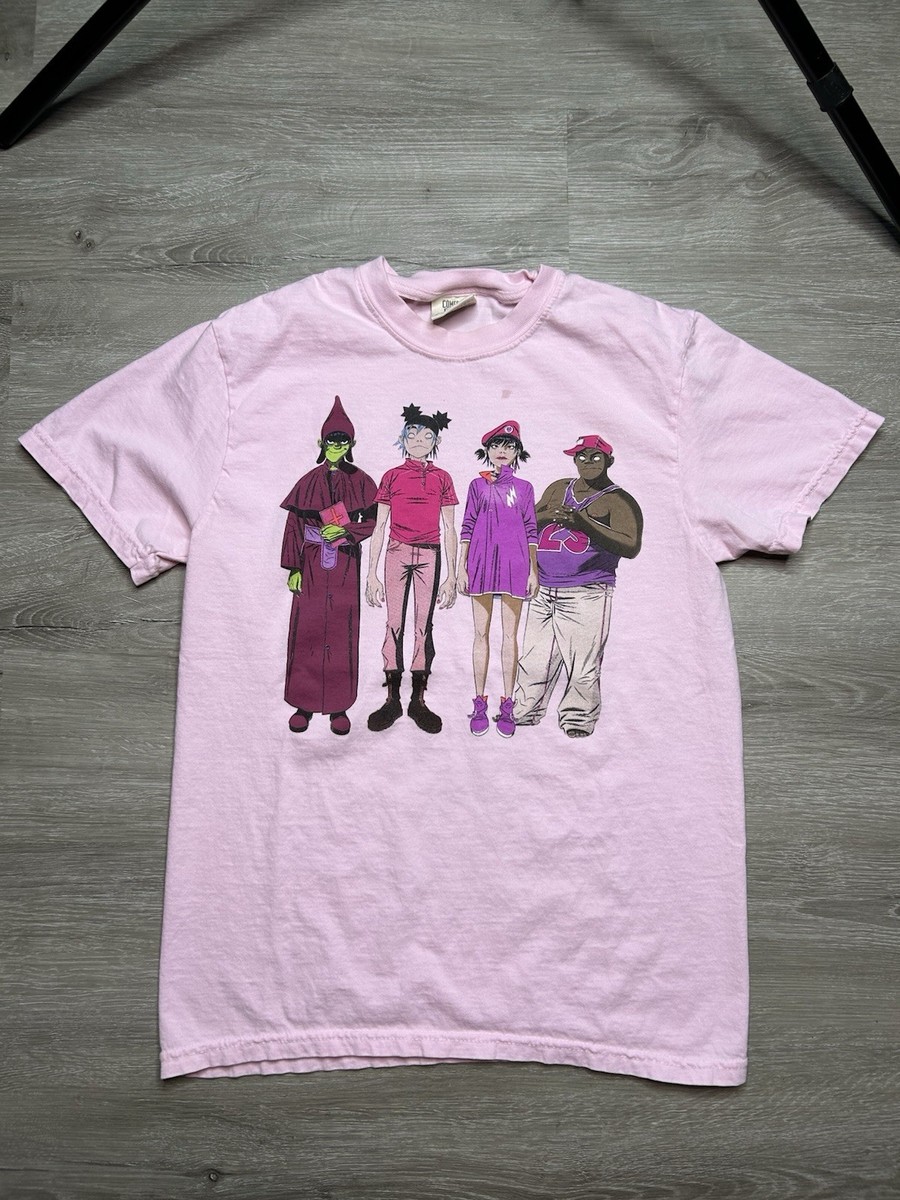 Gorillaz North American Tour 2022 T Shirt Mens Small Pink Punk