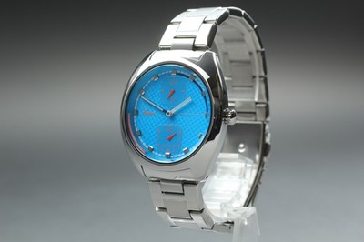 N MINT Seiko Alba Fusion VD77-KHF0 Small Second Blue Steel Qz Mens
