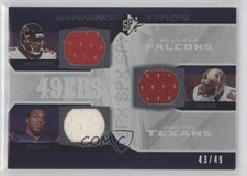2008 SPx Winning Trios Numbered to 49 43/49 Frank Gore Jerious Norwood #WT19 2h4