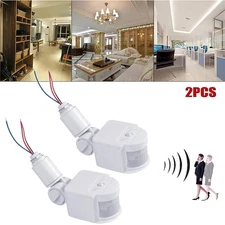 2pcs Infrared PIR Sensor Light Switch Motion Sensor Movement Detector Outdoor