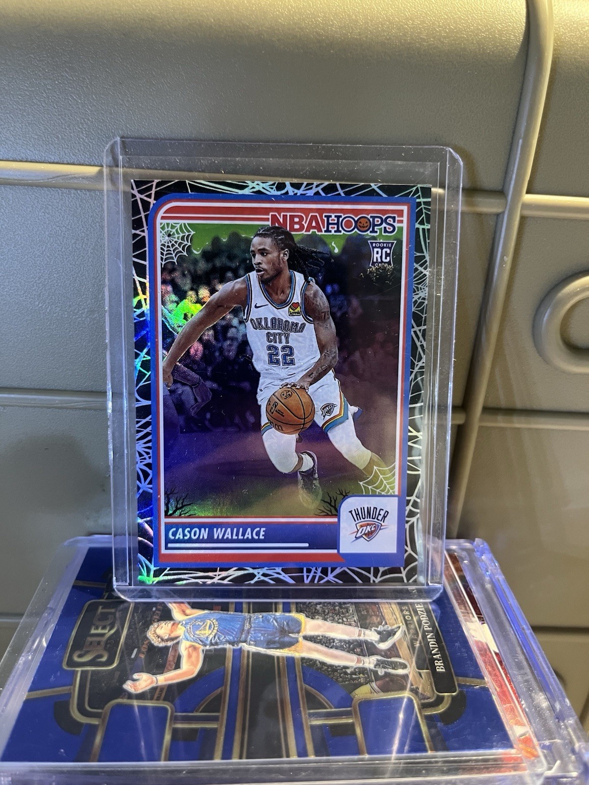 2023-24 Panini Haunted Hoops - Cason Wallace #76 Holo Webs (RC)