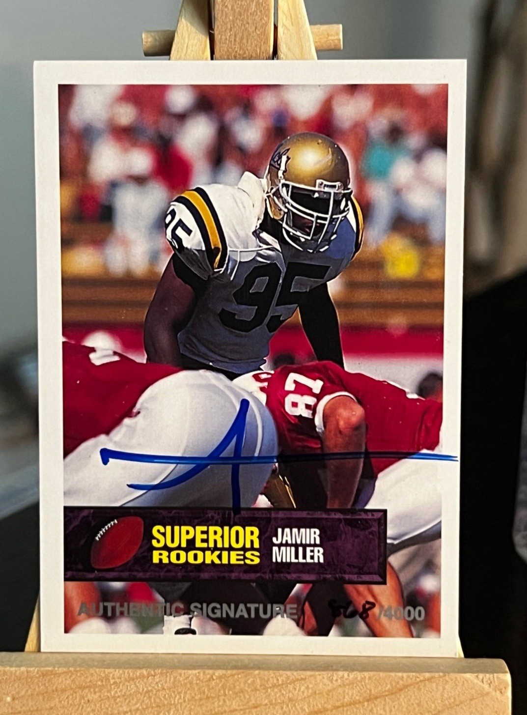 1994 Superior Rookies Jamir Miller Autograph Arizona Cardinals #d /4000