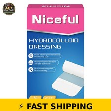 Niceful 10 Count Hydrocolloid Bandages Large - Fast Healing, Waterproof