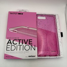 Funda EVO Check Tech21 iPhone 8 Plus 7 Plus Rosa Negra 9,9 pies Protección contra caídas