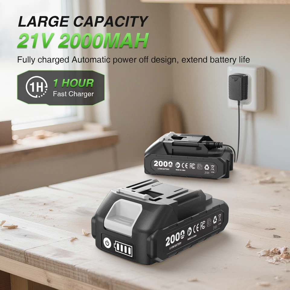 TaskStar 2in1 Akku Tacker Nagler Nagelpistole Nagelgerät Nagelmaschine 2 x Akkus - Bild 4 von 4