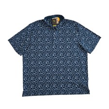 Puma Mens XXL Mattr Pines Golf Polo Shirt Blue Tree Pattern UPF 40 Stretch