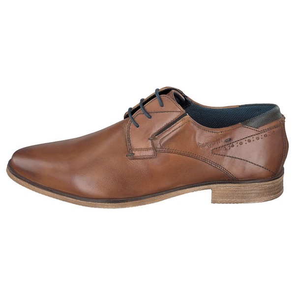 bugatti Herren Businessschuhe Cognac 42 EU WechselfußBett SchnüRer StraßEnschuhe-image