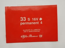 Allegato Manuale uso manutenzione Alfa Romeo Alfa 33 S 16V Permanent 4 no copia.