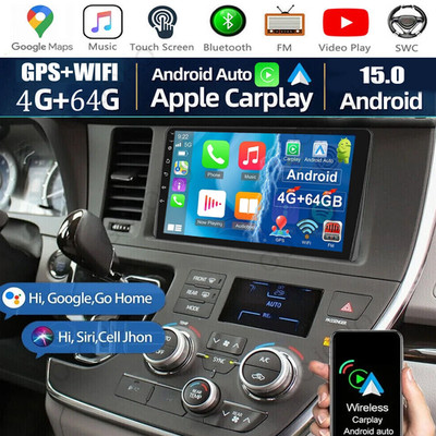 For 2015-2018 Toyota Sienna Carplay 4+64G  Car Radio Stereo GPS Navi WIFI BT