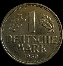 1950 Deutsche Mark 1 Error Coin Germany