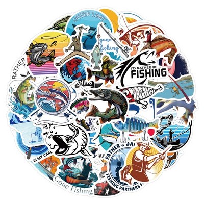 Angel Sticker 60 Stück Tacklebox Aufkleber Fishing Lustige Köderaufkleber Angeln