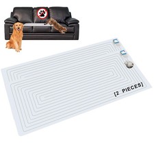 2-Pieces Pet Shock Mat with Tester for Dogs Cats - Keep Off Couch, Bed, Kit...
