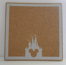 Handmade Silver Vinyl Pin Trading Board - Mickey Castle Parks 30x30