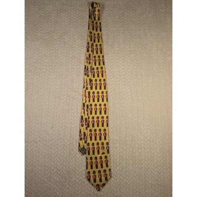 Lanhearth Tie Racke London Guardsman Silk Novelty Tie Quirky Yellow Lost Pants