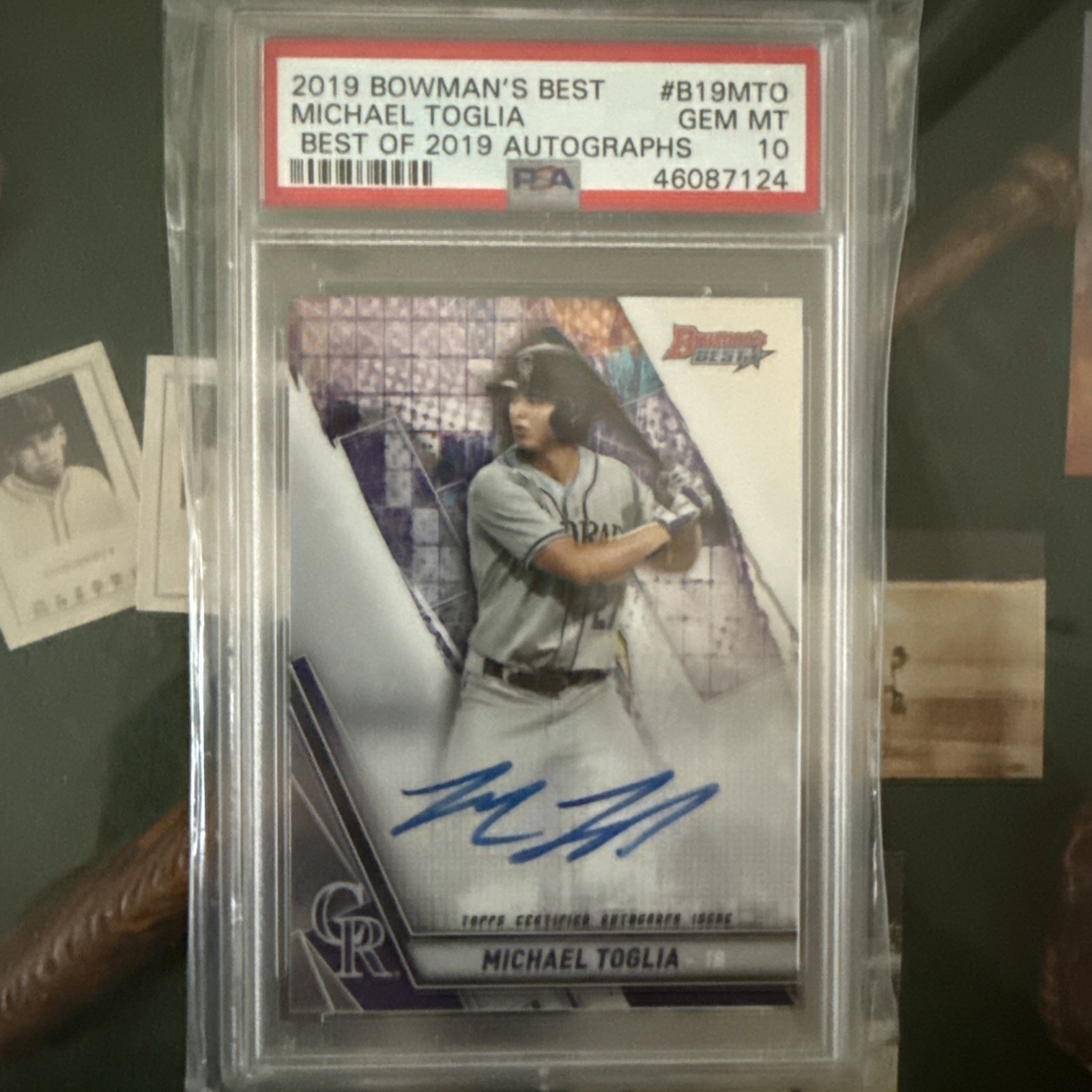 2019 Bowman's Best Auto Michael Toglia #B19-MTO PSA 10 GEM MT Auto