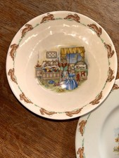   Vintage Royal Doulton "Bunnykins" 3 Piece Childrens Set 1960s A Lot Easter