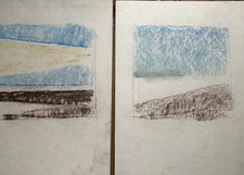 ::FRANZ EHMKE 1928 - 2018 BERLIN PASTELL ABSTRAKTION 50ER JAHRE KÜNSTLERSTEMPEL