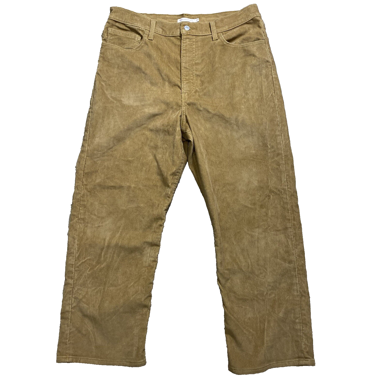 Levi’s Ribcage Straight Ankle Tan Corduroy Women Pants size 33, Inseam 27