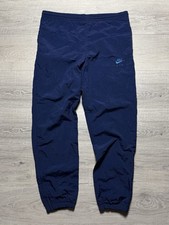 Vintage 90s Nike Air Cotton Lined Nylon Pants Medium Windbreaker Side Zip