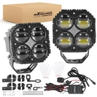 120W Motorcycle Auxiliary LED Lights for Pickup ATV SUV with Quick Switch Kit