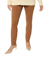 Women with Control Women's Luxe Ponte Slim Leg Ankle Pants Brown