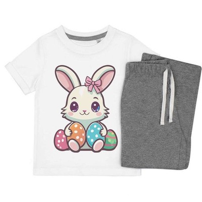 Kinder Nachtwäsche-/Pyjama-Set ''Osterhase Kawaii Style'' (KP045279)