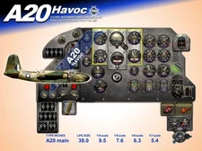 A20 HAVOC COCKPIT instrument panel CDkit