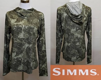 Simms SolarFlex Hoody Women's M Green Back Eddy Willow New With Tags #J4772