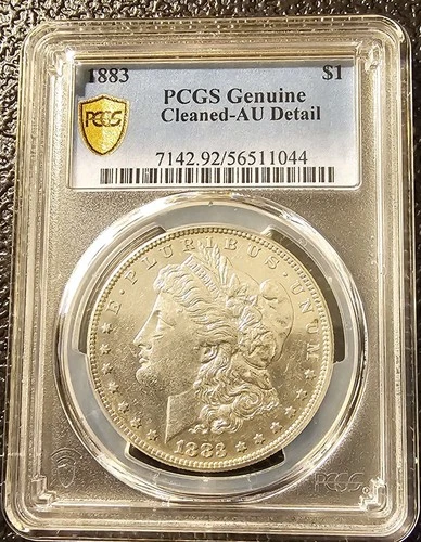 1883 Pcgs Genuine Cleaned AU Detail Morgan Silver Dollar