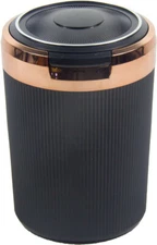 Portable Car Travel Cigarette Ashtray Holder Cup -LED Light Black Color