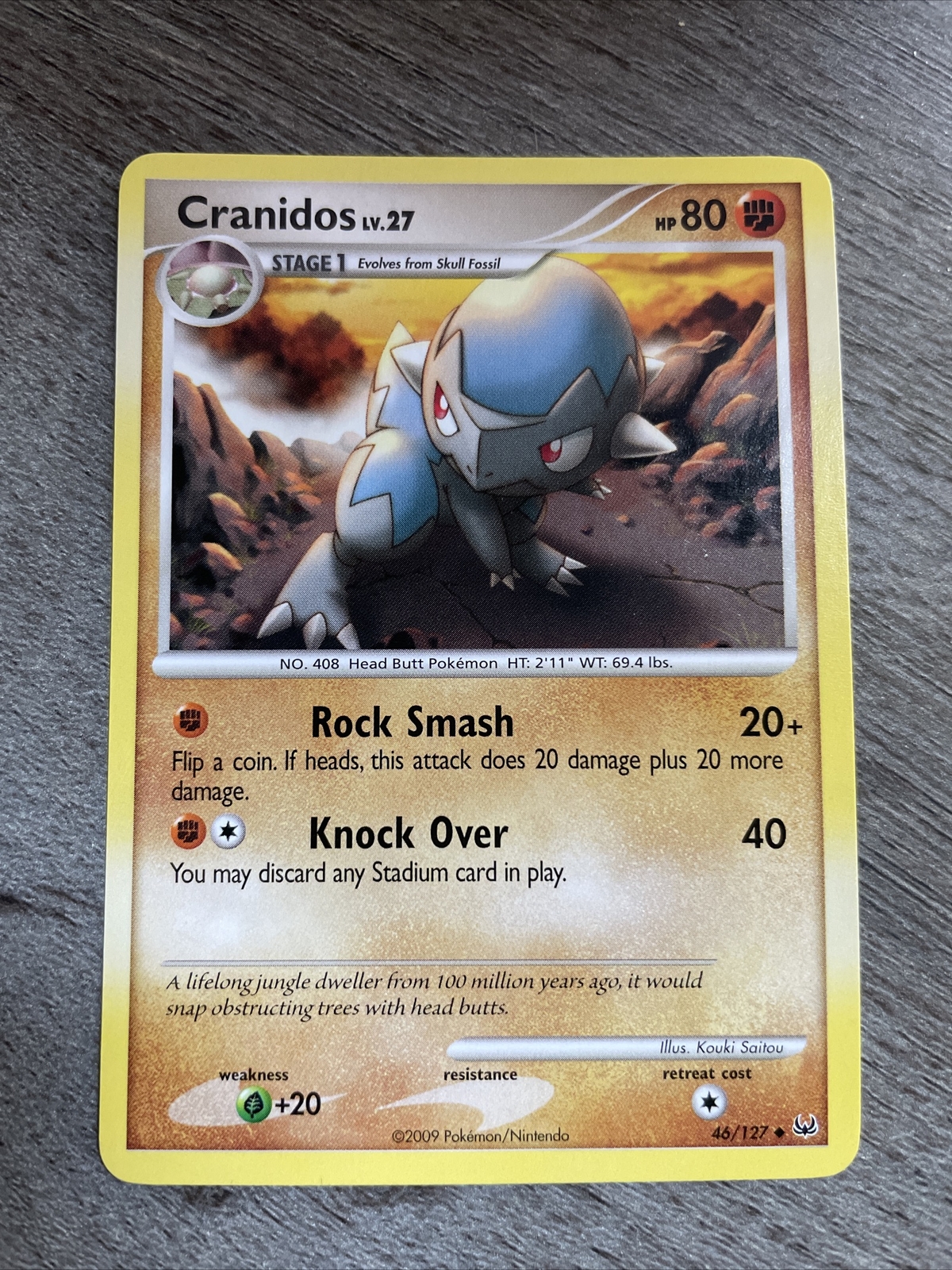 Pokémon TCG Cranidos Platinum 46 Regular Uncommon Near Mint