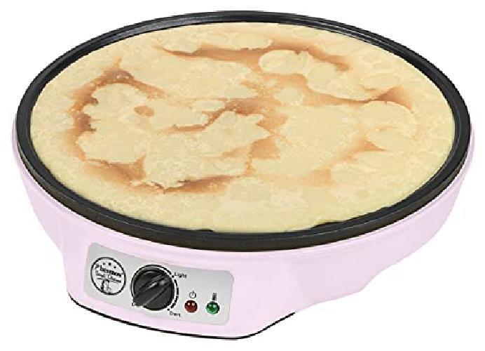 Bestron ASW602P Crepe Maker, Metallo Plastica, Rosa