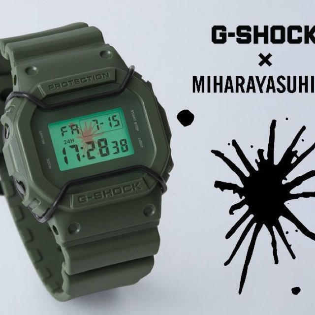 MIHARA YASUHIRO CASIO G-Shock Wristwatch LIMITED Green DW-5600VT 3229 JAPAN  USED