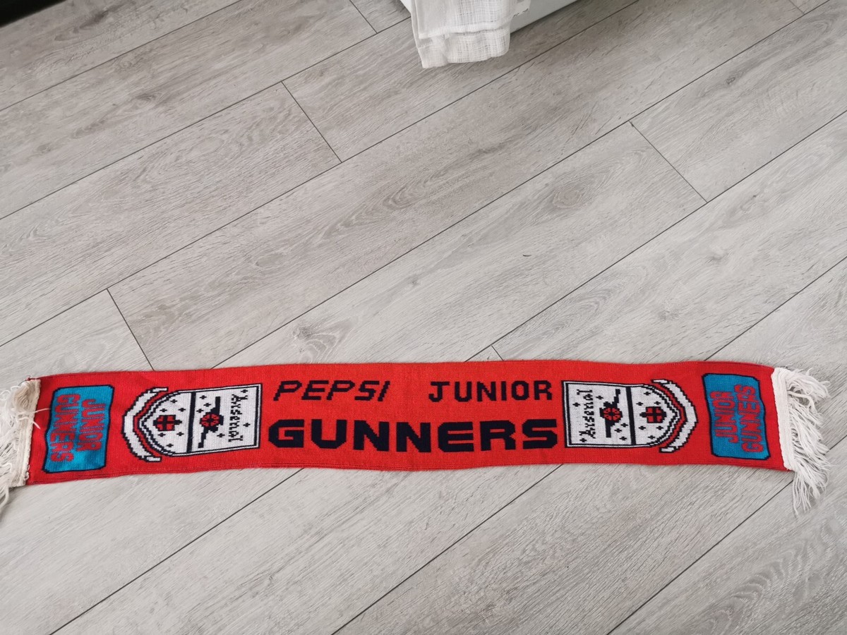 Écharpe Football Vintage Arsenal Années 90 - Ancien Écusson & Pepsi - Collector