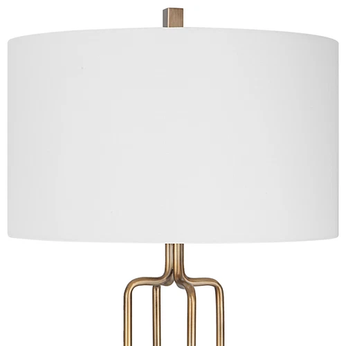 Contemporary Stacked Gold Bronze Links Floor Lamp 67 in Open Chain Rings Shapes - Picture 7 of 9