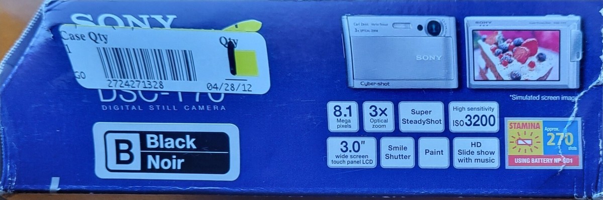 SONY CYBERSHOT DSC-T70 8.1MP DIGITAL CAMERA 3X OPTICAL ZOOM NEW