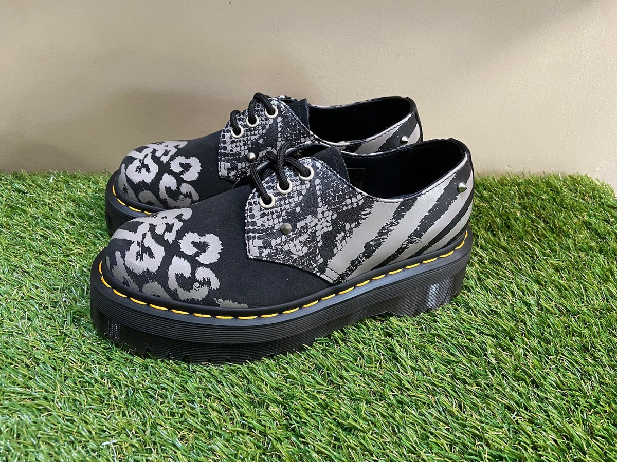 Dr. Martens Black and Gray Patterned Men\'s Shoes - new, never worn. Dr. Martens Made In England Collection main image 4