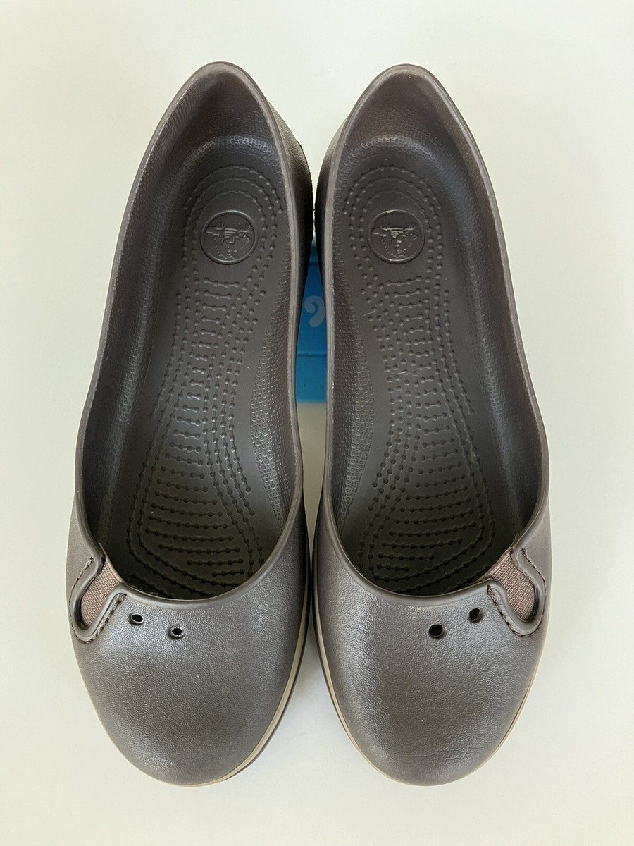 Crocs CROCBAND Prima Ballerina Ballet Flats Casual Comfort Shoes Women’s  Sz