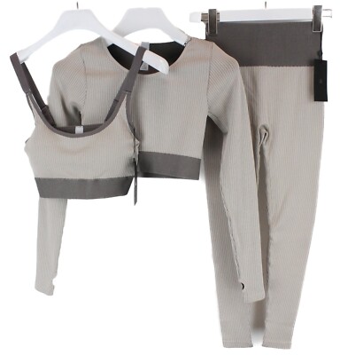 VITALITY The Nova 3 IN 1 Satz Damen Klein Sportbekleidung Nahtlos Grau