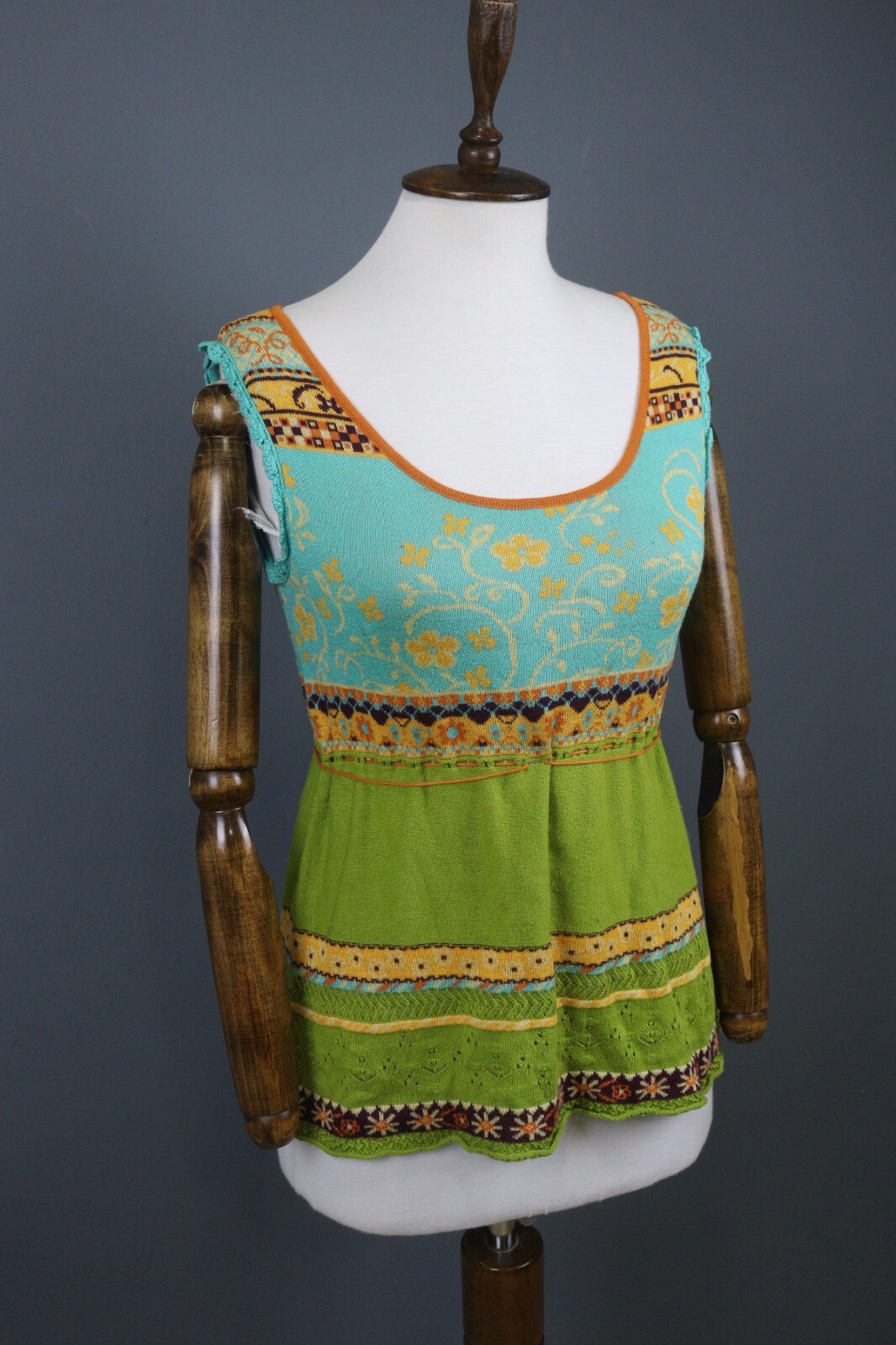 IVKO Multicolor Geometric Pattern Sleeveless Top … - image 8