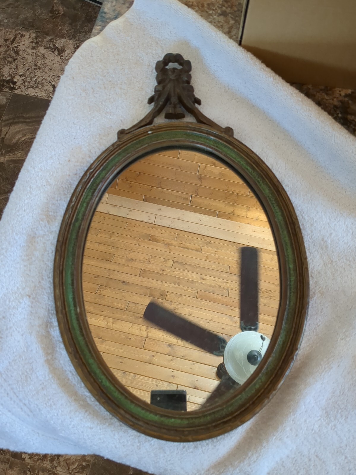 Vintage E.J.S. Mfg. Co. N.Y. Oval Mirror eBay