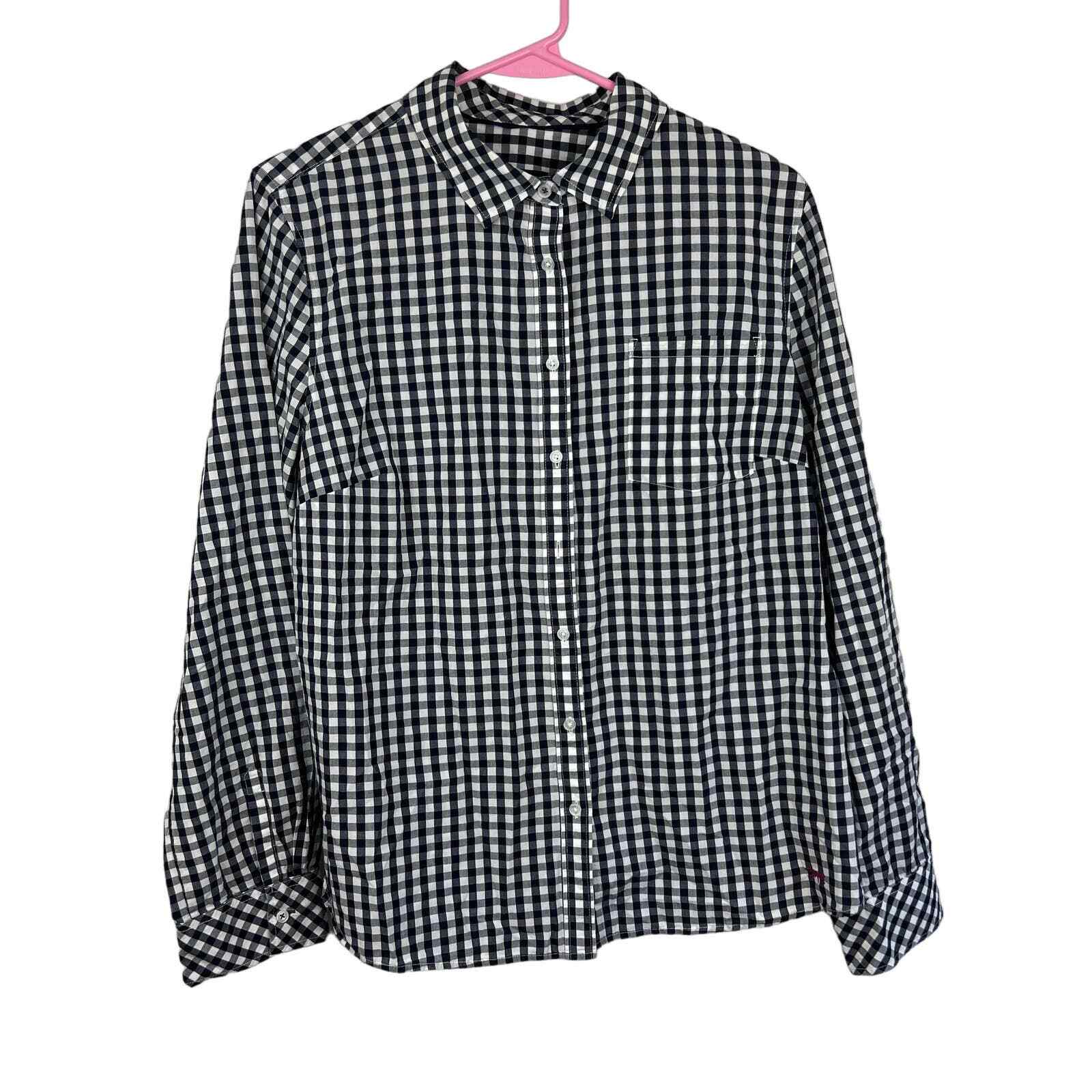 Talbots Checkered Button Down Long Sleeve Shirt W… - image 1