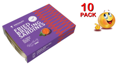 10 PACK Fried BRISLING SARDINES in TIKKA MASALA SAUCE 100g DIPLOMATS Made LATVIA