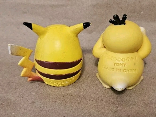 TOMY “Fat” Pikachu + CGTSJ Psyduck - 90s Pokemon Figure Miniature Pencil Topper - Image 2 of 3