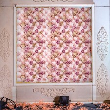 6 Pcs Artificial Flower Wall Panels Backdrop Bouquet Wedding Party Home Decor