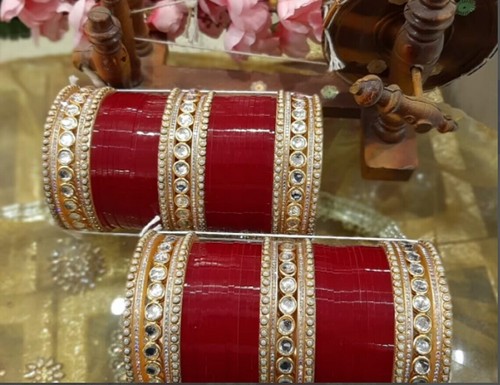 Red Bridal Chura Designer Punjabi 