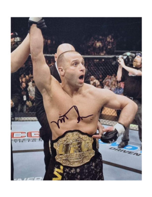 8x10 UFC Druck signiert von Matt Serra 100 % authentisch mit Echtheitszertifikat