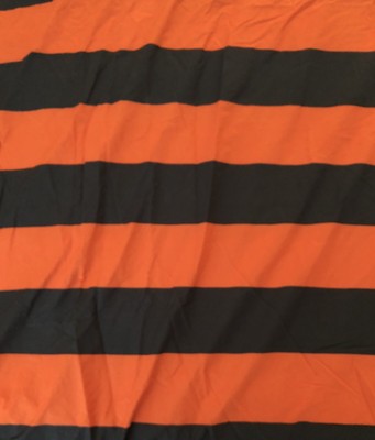 Pottery Barn Teen Duvet Cover Rugby Stripe Orange Dark Blue Twin