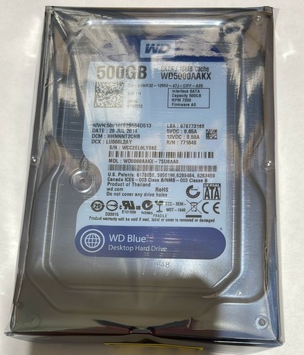 Disque dur interne 3,5 pouces WD5000AAKX- 75U6AA0 Western Digital 500 Go 7 200 tr/min*