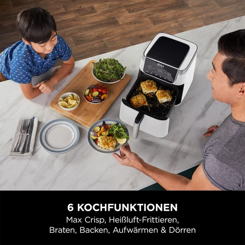 Ninja AF180EUWH Max Pro Heißluftfritteuse Fritteuse Frittiergerät 6,2L 2000W - Bild 7 von 10